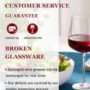 JBHO Set of 4-21 Ounce Hand Blown Italian Style Crystal Burgundy Wine Glasses - Lead-Free Premium Crystal Clear Glass - Gift-Box for any Occasion