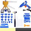 Car Dent Puller Kit,47PCS Paintless Dent Remover Kit with Golden Dent Puller, Bridge Puller & Glue Gun for Auto Body Dent Removal, Dent Pullers Kit for SUV Truck Car Refrigerator Diy Repair (Blue)