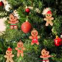 2 x SAFIGLE 12pcs Gingerbread Christmas Decoration for Tree: Cute Gingerbread Chritmas Decorations for Xmas Tree Hanging Decor DIY Craft Party Supplies - Christmas Hanging Decor for Home Kitchen