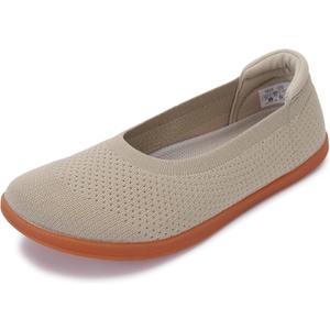 WHITIN Women's Barefoot Ballet Flats + Wide Toe Box + Zero Drop Sole (9, Beige)