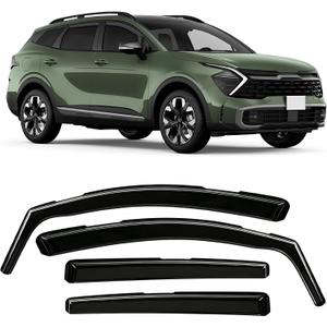 in-Channel Rain Guards Fit for Kia Sportage 2023 2024 2025 2026, Durable Side Windows Rain Guard Wind Deflectors 2023-2026 Sportage Rain Guard Black 4 PCS