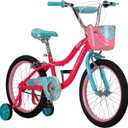 Schwinn Elm Bike, 18 Inch Bike for Kids Ages 5-9, SmartStart Ergonomic Design for Kids, Adjustable Seat Grows with your Child, Rear Coaster Brake and Front Caliper Brake, Training Bicycle