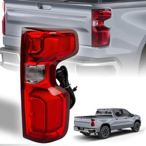 Tail Light Assembly for 19-23 Chevy Silverado 1500 Full LED RH | Rear Brake Turn Signal Tail Lamp, Passenger Side w/ Harness & Bulbs