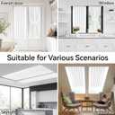 Vatge Front Door Sidelight Curtains with Magic Tape - 12x72 Door Window Covering, 50% Sunlight Blocking French Curtain, 1 Panel, W12 x L72, Pure White