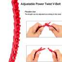 Adjustable V Belt 1/2, 1/2 Link Belt, 1/2 Inch x 5 Feet A Type 1/2 V Belt, Power Twist V Belt for Lathes, Table Saws and Other Woodworking Tool