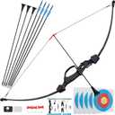 40" Bow and Arrow Set for Teens,Ambidextrous Adult Archery Bow Set with 7 Arrows,Beginner Recurve Bow Gift for Outdoor Backyard Game