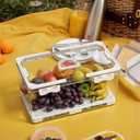MAELSTROM Snackle Box Container, Picnic Basket with Lid and Handle, Clear Organizer Snackle Box for Biscuit, Fruits, Charcuterie -Perfect for Travel, Picnic, Beach & Party (1 Pack (Single Compartment))