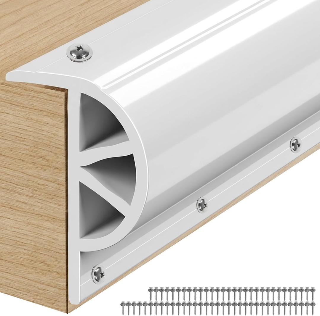 Dock Bumpers, 12 Feet /16 Feet /24 Feet /32 Feet Full Protection Boat Dock Bumpers for Edging, Dock Fender for Straight Edge and Side, Includes Mounting Screws, Black Gray White Orange Blue, 24FTx3.2INx2.2IN