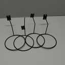 Pack of 4 Metal Hat Holder Wall Mounted Cowboy Hat Rack Hat Hanger for Wall Display, Cowboy Hat Holder Organizer Multifunctional Organizer Display Rack for Cowboy Hat, Cap, Wigs (Black)