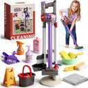 Dreamon Toddler Cleaning Set - 22Pcs Kids Cleaning Toy Set with 3-in-1 Kids Vacuum That Really Works, Toddler Broom and Cleaning Set for Housekeeping Role Play, for Boys Girls