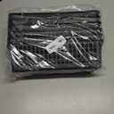 Plastic Slim Storag Basket, 6 Packs Small Organizer Basket Bins, Black