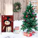 Snowman Christmas Garden Flag 12x18 Double Sided, Welcome Xmas Winter Yard Flag for Outside Farmhouse Decor