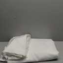 White Semi Sheer Linen Curtains 63 Inch Length Living Room Back Tab Rod Pocket Narrow Mini Skinny Door Decor Cotton Textured Gauze Sheer White Curtains for Kitchen Basement Bathroom