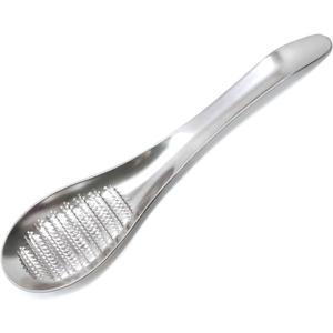 Honbay 1PCS Stainless Steel Garlic Ginger Fruits Root Vegetable Grater Grinder Spoon for Kitchen