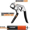 Lnchett Grease Gun with Quick Release Coupler and Towel, 9000 PSI Professional Heavy Duty 14 oz Grease Gun with 18 Inch Spring Flex Hose, 1 Reinforced Coupler, 2 Extension Rigid Pipe and1 Sharp Nozzle