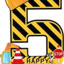 Construction 3rd Birthday Number Sign Centerpiece Truck 3rd Sign Construction Birthday Party Supplies Wooden Excavator Hat 3 Years Old Number for Boys Anniversary