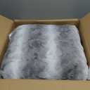Madison Park Zuri Faux Fur Ombre Stripe Ultra Soft Luxury Decorative Throw Pillows, For Couch Bed With Insert, 20" x 20", Grey (1 Count (Pack of 1))