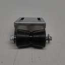 5 inch Boat Trailer Keel Roller with Bracket Assembly Kit Boat Trailer Roller Galvanized Steel Black Rubber