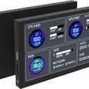 WOWNOVA 5" Computer Temp Monitor, Dynamic Theme Supported, ARGB PC Case Sensor Panel, IPS Type-C USB Mini Secondary Screen, CPU RAM HDD Data Monitor (Black)