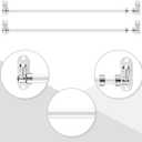 Beeveer 4 Pcs Door Curtain Rod Set Swivel Sash Curtain Rods French Door Curtain Rods Set for Windows and Sidelights(21-38 Inch)