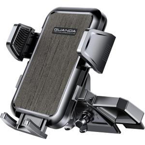 GUANDA TECHNOLOGIES CO., LTD. CD Phone Mount, Upgraded Car Phone Holder [Thick Cases Friendly], 360 Adjustable Universal Phone Mount for Car CD Slot Mount for iPhone & Android Cell Phones (Grey)