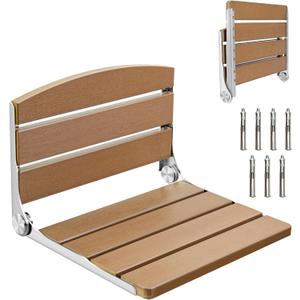 Foldable Shower Chair, 16" Folding Shower Seat Wall Mounted, Safety Furniture Stainless Steel for Elderly, Fold Down Shower Bench for Inside Shower, Pregnants-Maximum Load 400lb