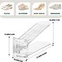FENRUNXU Shoe Slots Organizer for Closet,24 Pack Shoe Stacker Shoe Rack Organizer for Closet Space Saver Storage Shoe Holder Organization(Transparent)