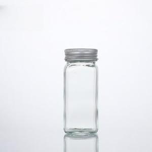 Glass Spice Jars with Aluminum Lids, 4 oz, Set of 7, with Accessories Kit ((120ml (4oz bottle)+ aluminum cap))