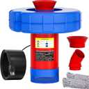 15000 GPH Pond Fountain Aerator - Fully Automatic 110V, 750W (1HP) Floating Fountain and Pond Aerator for Large and Small Outdoor Ponds and Lakes - Pond Fountain with 100 Feet Power Cord. (Plastic)
