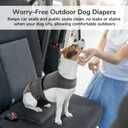 PUMYPOREITY Dog Diaper with Suspender, Escape-Proof Anti-Harassment Garment for Heat Cycle, Incontinence, Puppy Training, Senior Dog, M, Grey