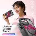 FUNMIKO for iPhone 14 Pro Case Military-Grade Protection & Wireless Charging - Trendy Floral Design for Women Girls, Non-Slip Matte Phone Cover with Shockproof Corners - Dramatic Blossom Drift