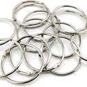 35 Pack Loose Leaf Binder Rings,2" Diameter- Nickel Plated Steel Rings for Office, School, and Home Use - Securely Bind Documents, Keychains, and More (2 Inch Diameter)
