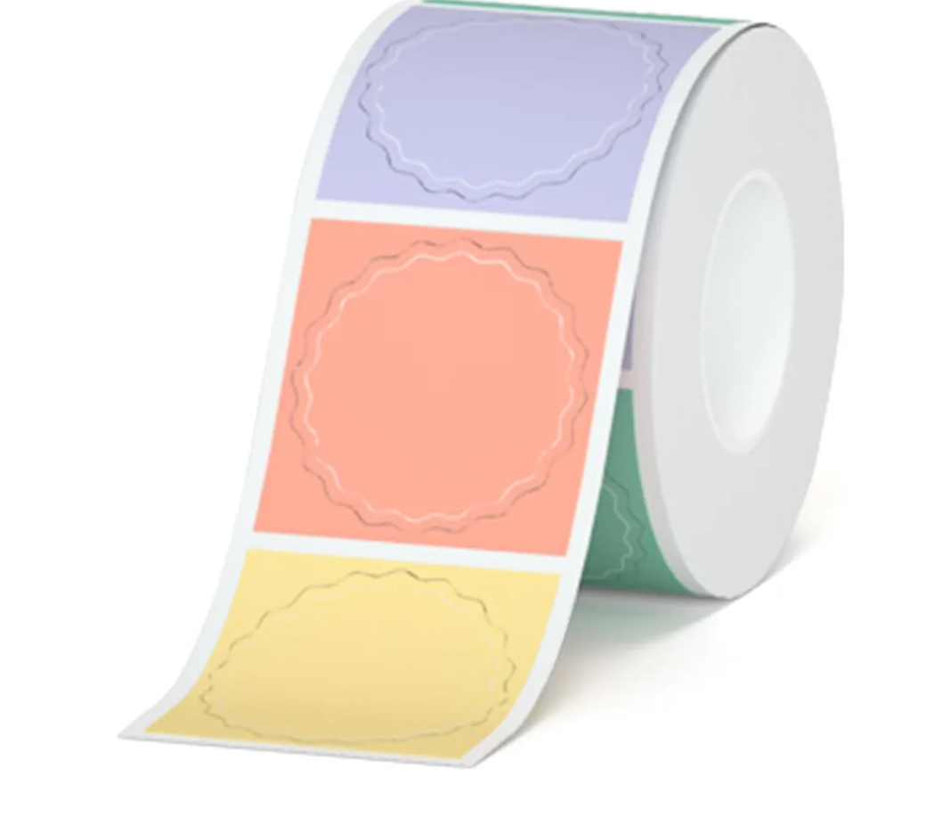 HPRT Thermal Labels for T20/T260LR, Waterproof Sticker Paper, Thermal Tape for T260LR Label Maker, 1.34" x 1.34"（34X34mm Colored Round Labels for DIY Logo Design, Jar Label, Name Tag