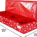 Delixike Christmas Wrapping Paper Storage Organizer, Gift Wrap Storage Bag with Pockets,600D Heavy Duty Underbed Gift Wrap Organizer Fits for Holiday Accessories Ornaments (Large)