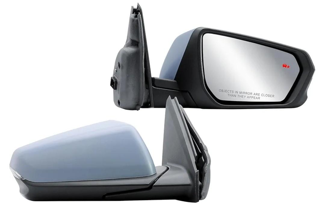 Passenger Side Mirror for 2018-2024 Chevrolet Equinox/GMC Terrain | with Turn Signal Light & BLIS Blind Spot Sensor | Primer Paintable Back Cover | Manual Fold | Heated Glass