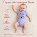 BIBIBLISSBABY First Grandchild Baby Onesie,Baby Coming Soon Pregnancy Announcement Outfit for New Grandparents, Funny Gender Reveal Bodysuit Gift 0-3 Months (Fog)