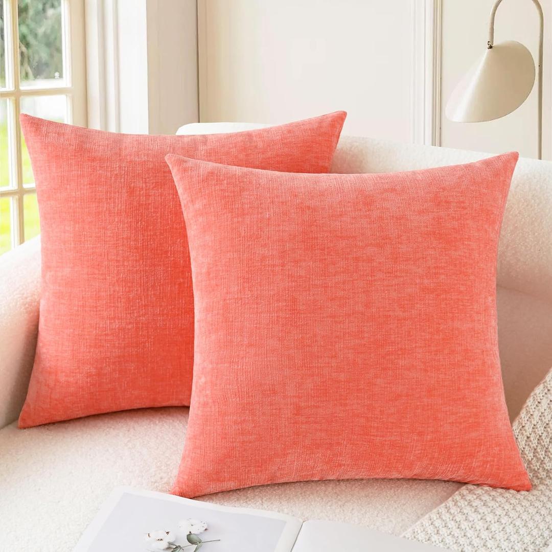 Pink pillow cover 4 count, 2 size 18x18, 2 size 20x12