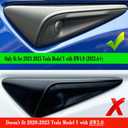 YHCDSEA for 2024 2025 2026 Tesla Model Y Juniper HW4.0 Side Camera Indicator Protection Cover Decoration Accessories fit for Tesla Model Y with HW4.0 (Matt Carbon Fiber Pattern)