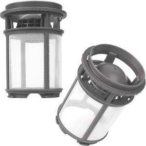 2 Pack W10872845 Dishwasher Pump Filter Cup, Dishwasher Filter Replacement Part with Whirlpool, Kenmore, Amana, Replaces 8579307, AP6030094, W10056425, W10056426