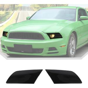 JeCar Front Headlight Cover Smoked Tint Trim Covers Fit for Ford Mustang 2010-2014