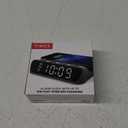Timex Alarm Clock with Wireless Charger for iPhone, Android, and AirPods - Black (TW14B)