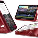 ESR for iPad Pro 11 Inch Case (M5/M4) 2025/2024, Rotating Case with Removable Magnetic Cover, Adjustable Portrait/Landscape Stand, 9 Standing Angles, Shift Series, Red