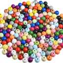 230PCS 16mm Colored Natual Wooden Beads for Craft,23 Colors Colorful Round Painted Wood Spacer Loose Beads for Home Party Festival Decoration (Mixed Color 16mm)