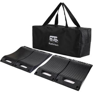 Tire Saver Ramps Set of 4, 60000 lbs Capacity Prevent Flat Spots Protect Car & RV Tires Heavy Duty Non-Slip Rubber Easy to Carry