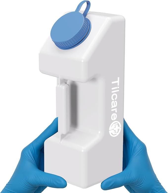 Tilcare Portable Urinals for Men Spill Proof Nighttime Glow in The Dark Lid- 3000 ml/101 Oz, Pee Bottles for Men, Urine Bottle for Men, Male Urinal Spill Proof, Pee Cup, Mens Urinal Bottle, Pee jug