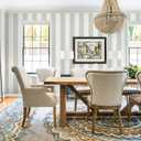 Guvana 17.7"x394" Striped Wallpaper Brown Peel and Stick Wallpaper Brown and White Contact Paper Modern Removable Waterproof Wall Paper for Accent Wall Laundry Room Decor