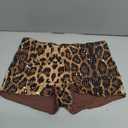 MakeMeChic Women's Cheetah Print Shorts Y2K Sequin Leopard Mini Micro Shorts (Coffee Brown) S