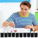 2 x 10Pcs Finger Sponge Daubers – Reusable Ink Daubers for Finger Painting, Card Making, Stamping, DIY Crafts, Ink Blending Brushes, Art Projects (Black)