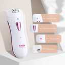 Epilator Smooth Glide Epilator for Women Face RechargeableEpilator for Women FacialEpilator Hair Remover Smooth GlideEpilator for WomenFace Bikini Hair Removal Arms/Face/Peach Fuzz White Portable Pink