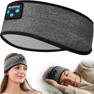 Perytong Sleep Headphones Bluetooth, Sleeping Headphones Headband - Soft Elastic Comfortable Wireless Headband, Gifts for Men Women Teenager